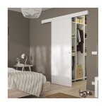 Optimum - kit porte coulissante décor blanc - rail 2 amortisseurs + cache rail blanc - 204 x 83 cm Optimum - kit porte coulissante décor blanc - rail 2 amortisseurs + cache rail blanc - 204 x 83 cm