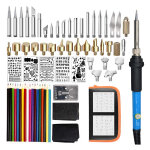 Kit de pyrogravure, 71 en 1 pyrogravure sur bois 60w temprature rglable, sculpture bois, kit de fer ...
