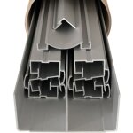 Kit de quincaillerie styldoor en aluminium pour placard coulissant h2. 5m x l3m, 3 vantaux, finition ...