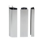 Kit raccord de plinthe lot de 4 gris alu