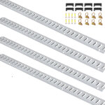 Kit de rails d'arrimage e track, ensemble de 24 rails e de 5 pi. comprend 8 rails, 8 joints toriques, ...