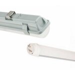 Silamp - kit de rglette led tanche + tube non led 120cm t8 36w - blanc froid 6000k - 8000k