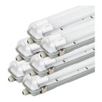 Kit de r�glette led ip65 + 2 tube n�on led 150cm t8 22w - pack de 6 / blanc chaud - silumen