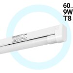 Kit r�glette + tube led t8 - 9w - 60cm - blanc froid