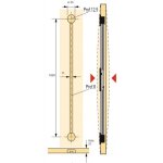 Hettich - kit de renforts raidisseurs r�glable en plastique pour portes coulissantes