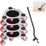 Kit de roulettes pour meubles charge lourde, charge de 400 kg, kit demenagement, souleve meuble, roulettes ...