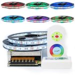 Kit ruban professionnel 5050 - 60 led / m - 10 mètres (2x5m) rgb anti - éclaboussure (ip65) avec contrôleur ... Kit ruban professionnel 5050 - 60 led / m - 10 mètres (2x5m) rgb anti - éclaboussure (ip65) avec contrôleur ...
