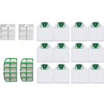 Kit sac aspirateur pour vorwerk kobold vk200 vk220 avec filtre remplacement - 12 sacs + 2 filtres hepa ...