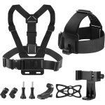 Kit sangle de poitrine bandeau et clip t�l�phone pour pov, vlog, compatible avec iphone, samsung, gopro ...