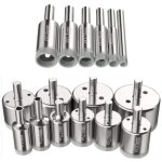 Kit de scies - cloches 16 pcs pour per�age sur verre, c�ramique, porcelaine, carrelage et marbre - forets ...