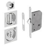 Slid'up by mantion - kit serrure  condamnation, poigne carre, acier finition chrom