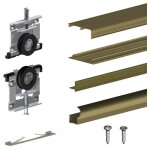 Slid'up by mantion - kit slid'up 230 aluminium anodis bronze pour 3 portes de placard coulissantes 19 ...