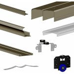Slid'up by mantion - kit slid'up 280 aluminium anodis bronze pour 2 portes de placard coulissantes 18 ...