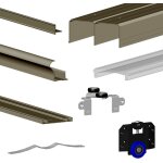 Kit slid'up 280 aluminium anodisé bronze pour 3 portes de placard coulissantes 18 mm - rail 3 m - 50 ... Kit slid'up 280 aluminium anodisé bronze pour 3 portes de placard coulissantes 18 mm - rail 3 m - 50 ...