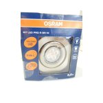 Kit spot led 10w orientable ø 91mm nickel brossé lampe gu10 blanc chaud 230v pro r osram 982087 Kit spot led 10w orientable ø 91mm nickel brossé lampe gu10 blanc chaud 230v pro r osram 982087