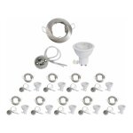 Silumen - kit spot led gu10 encastrable avec ampoule led 8w - pack de 10 / blanc chaud