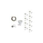 Silamp - kit spot led gu10 encastrable orientable 8w rond inox (pack de 10) - blanc chaud 2300k - 3500k ...