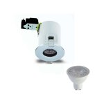 Optonica - kit spot led rt2012 / bbc finition alu bross� gu10 5w �quivalent 40w - blanc chaud 2700k