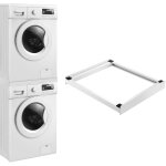 Kit de superposition pour lave - linge sche - linge standard 60 cm blanc [en. casa]