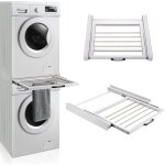 [en. casa] - kit de superposition pour lave - linge sche - linge standard 60 cm avec porte - serviettes ...