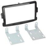 Kit support autoradio compatible avec dacia opel vivaro renault trafic noir brillant