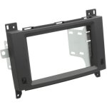 Adnauto - kit support autoradio compatible avec mercedes viano vito - noir rubber touch