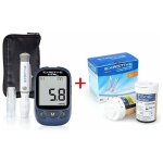 Kit de test de glyc�mie, lecteur de glyc�mie pour diab�tiques avec 50 bandelettes de test