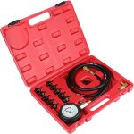 Kit testeur de pression d?huile de v�hicules set 12 pcs. jauge pression d?huile 0 - 10bar 0 - 140psi