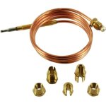 Kit thermocouple gaz, m6x0, 75 avec remplacement d'�crou adaptateur universel, 150 cm