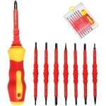 Kit de tournevis magn�tiques 7 en 1, tournevis d'�lectricien isol�, tournevis interchangeable, tournevis ...