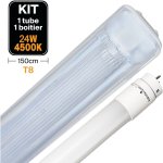Europalamp - kit tube led t8 23w blanc neutre + boitier etanche 150cm Europalamp - kit tube led t8 23w blanc neutre + boitier etanche 150cm
