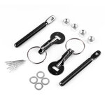 Kit universel de verrouillage goupilles de capot de s�curit� de capot pour voiture de sport de course(noir) ...