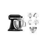 Kitchenaid - robot ptissier multifonction 4, 8l 300w noir onyx 5ksm175pseob