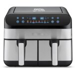 Kitchencook - friteuse sans huile kitchen cook airflow 9 double bac inox 9l
