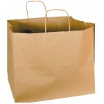 Kke - sac traiteur kraft  poignes torsades cru - colis 200 sacs