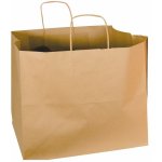 Kke - sac traiteur kraft  poignes torsades blanc - colis 200 sacs