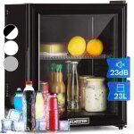 Klarstein - brooklyn mini frigo de chambre, mini bar, refrigerateur aliments, boissons, porte en verre, ...