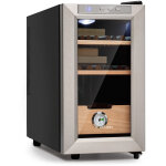 Klarstein - cave � cigare el presidente 23 humidor - 45 w - touch bois de h�tre 23l led - argent