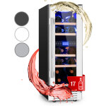 Klarstein - cave a vin encastrable, caves  vin de 53l avec une porte en verre, cave a vins  double ...