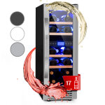 Klarstein - cave a vin encastrable, caves  vin de 53l avec une porte en verre, cave a vins  double ...