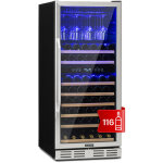 Klarstein - cave a vin encastrable, caves  vin de conservation de 306l, porte en verre, cave a vins ...