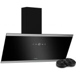 Klarstein - flashline hotte aspirante - hotte de cuisine 90 cm, �cran tactile, 524 m� / h, cee a + + ...