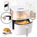 Klarstein - friteuse sans huile avec fonction vapeur, friteuse air chaud air fryer xl 1500w, mini friteuse ...