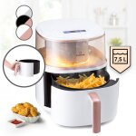 Klarstein - friteuse sans huile avec fonction vapeur, friteuse air chaud air fryer xl 1500w, mini friteuse ...
