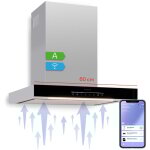 Klarstein - hotte aspirante 60 cm alinea 60 - contr�le par app - a + + - 500 m� / h - tactile gris