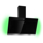 Klarstein ? hotte aspirante inclin�e 90 cm ? d�bit d'air 563m� / h ? �clairage led 9 couleurs ? classe ...