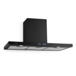 Klarstein - hotte aspirante 90cm, hottes de cuisine inclin�es, filtre de hotte en aluminium, d�bit d'air ...