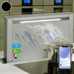 Klarstein ? hotte aspirante plafond 60 cm ? d�bit d'air 576 m� / h ? panneau touch - to - slide ? �clairage ...