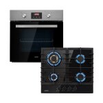 Klarstein - kalahari ignito four encastrable electrique / gaz 68 l noir inox