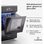 Klarstein ? machine � gla�ons 20 kg par jour ? r�servoir 2, 2 litres ? auto - nettoyante ? bac avec fen�tre ...